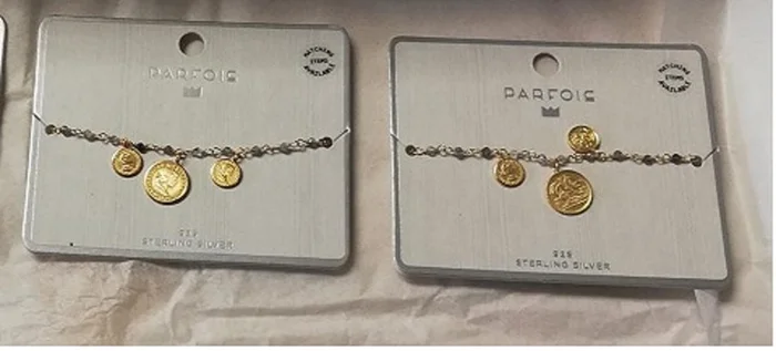 Parfois — Pulsera ajustable de plata 925 medallas