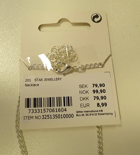Star Jewellery — Halskjede med perler og svane
