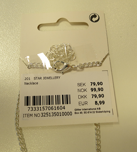Star Jewellery — Halskjede med perler og svane