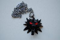 DTKJ — The Witcher 3 Wild Hunt Halskette Schwarz Metall Wolf Anhänger Mode Gliederkette