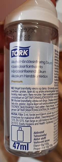 Essity Denmark A/S — Tork Alcohol hand disinfection foam