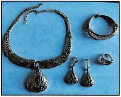 Ensemble de bijoux indiens couleur or