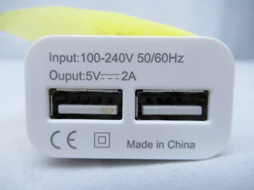 1x Dual USB Charger 5V 2A Travel Wall Adapter Cable Connector For Xiaomi Samsung