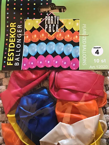 Partypack — Festballonger metallic