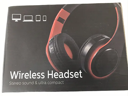 M3 Foldable Wireless Bluetooth Headphones Stereo Sound Support TF Card FM - Blue + White