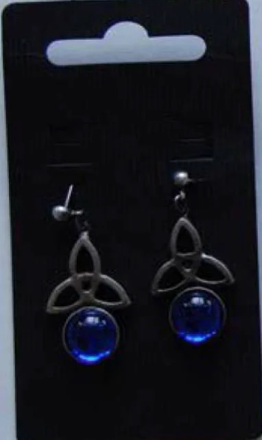 Fantasy Ohrringe mit Glas