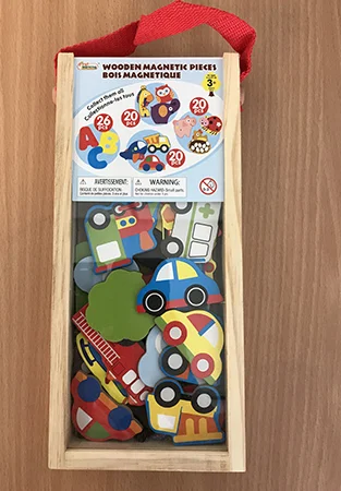 Wooden magnetic pieces