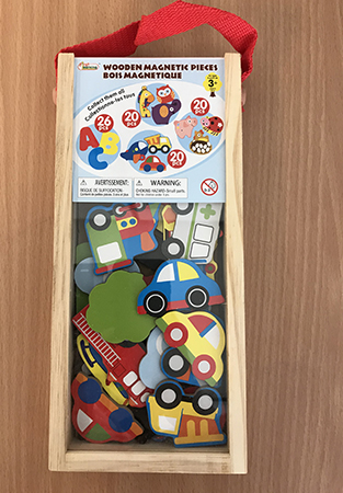 Wooden magnetic pieces