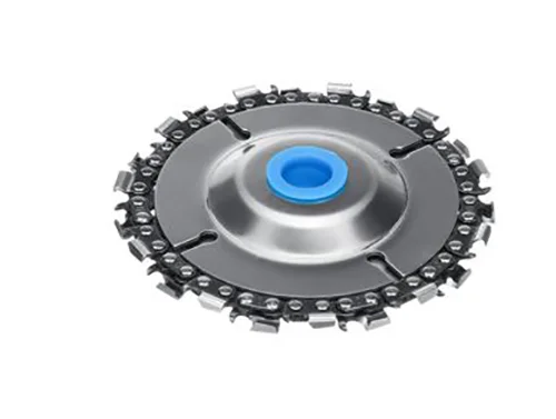 4 Inch Grinder Chain Disc with 2pcs Chain 5/8 Inch Arbor 22 Tooth Wood Carving Disc for 100/115