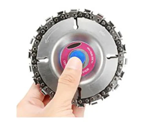 Drillpro — Drillpro-4-Inch-Grinder-Chain-Disc-22mm-Arbor-22-Tooth-Wood-Carving-Disc-For-115125mm-Angle-Grinder