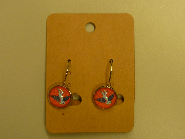 Swallow Love, red/white polka