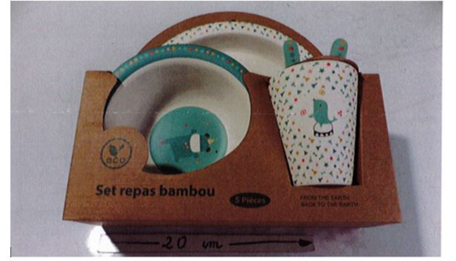 VERBAUDET — set repas bambou - 5 pièces