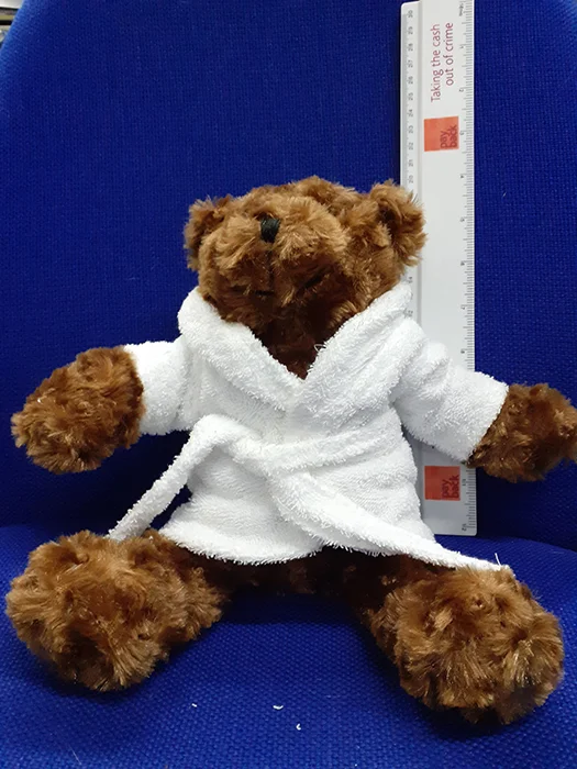Towelsoft — Wellness Teddy with Sewn Eyes and Mini Bathrobe
