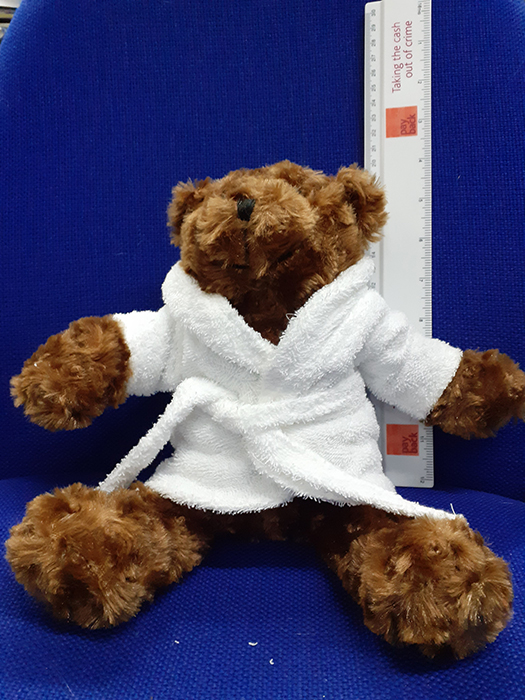 Towelsoft — Wellness Teddy with Sewn Eyes and Mini Bathrobe