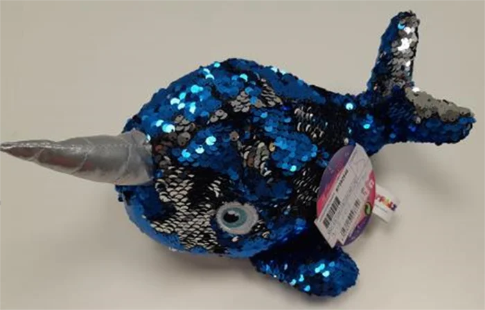 Sambra International — Glitter Palz dolfijn met hoorn