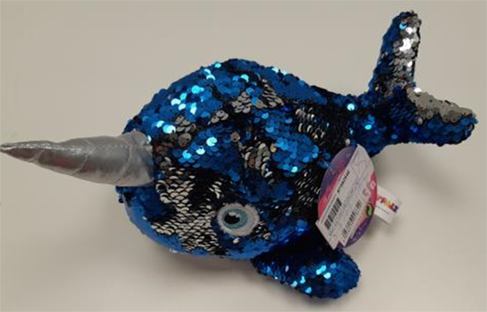 Sambra International — Glitter Palz dolfijn met hoorn