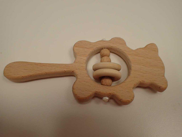 Wooden rattle