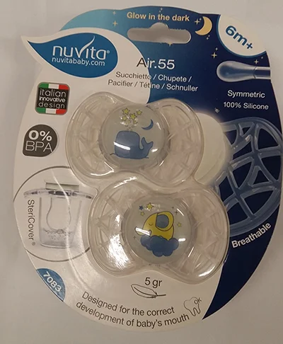 NUVITA — Succhietto Air 55 6m+ Glow in the dark
