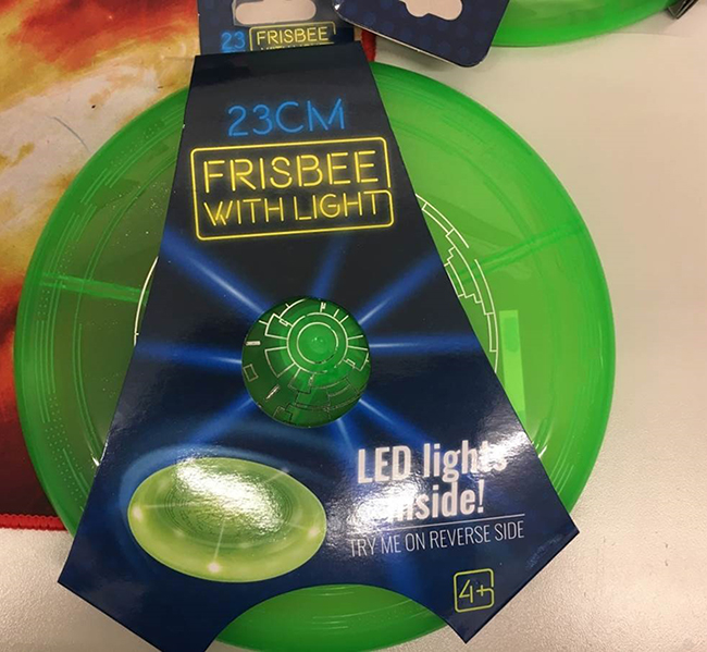 ZD TRADING — Frisbee with light