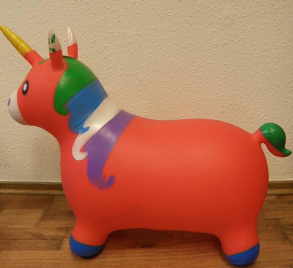 Bouncing unicorn