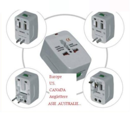 ADAPTATEUR CHARGEUR VOYAGE PRISE SECTEUR UNIVERSELLE INTERNATIONALE