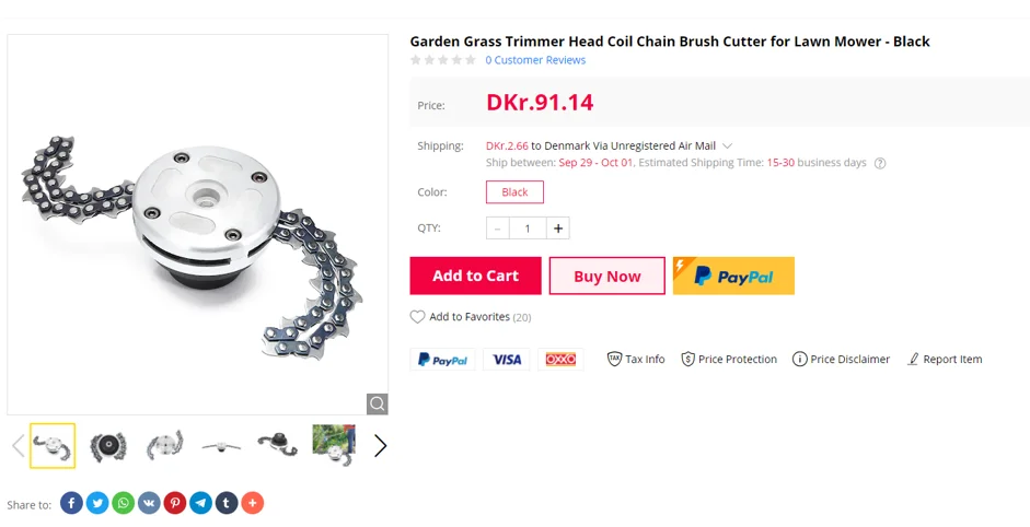 Garden Grass Trimmer Head Coil Chain Brush Cutter for Lawn Mower