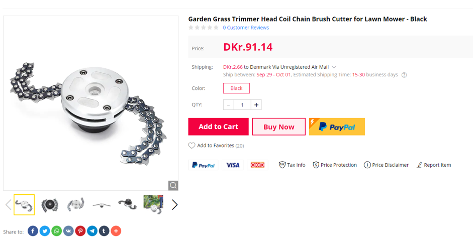 Garden Grass Trimmer Head Coil Chain Brush Cutter for Lawn Mower