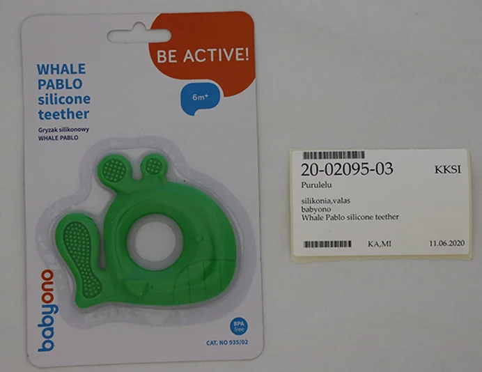 Babyono — Whale Pablo silicone teether