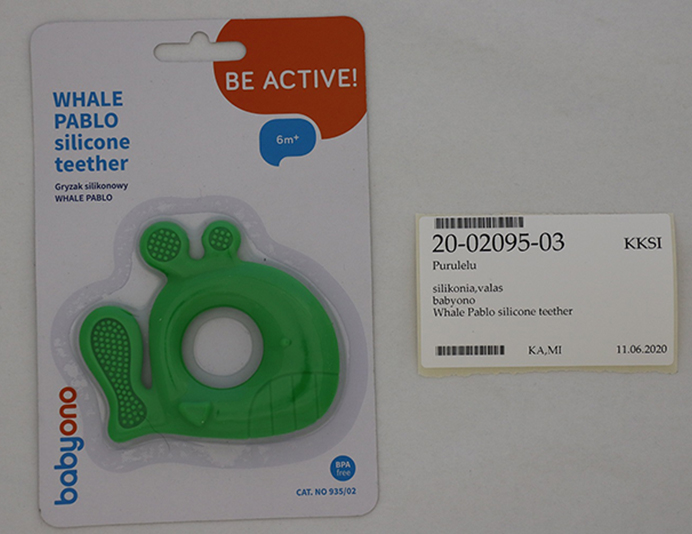Babyono — Whale Pablo silicone teether