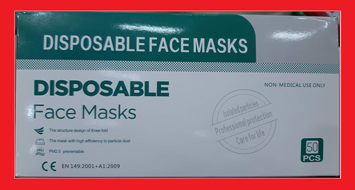Disposable face masks
