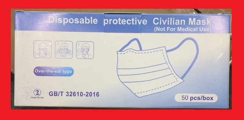 Disposable protective civilian mask