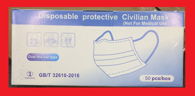 Disposable protective civilian mask