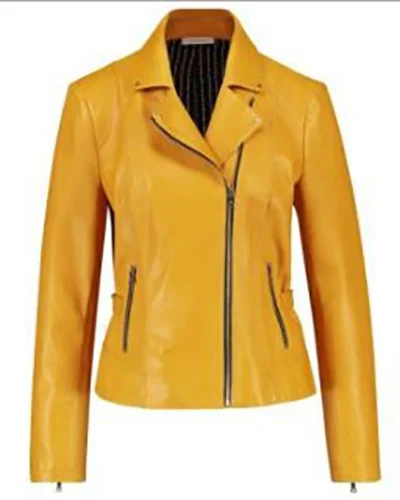GERRY WEBER — Lederjacke 230011-31701, Farbe Gelb 40199
