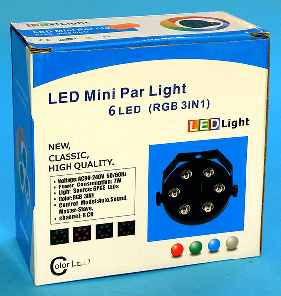 LED Mini Par Light; 6LED (RGB 3 in 1); LED Light