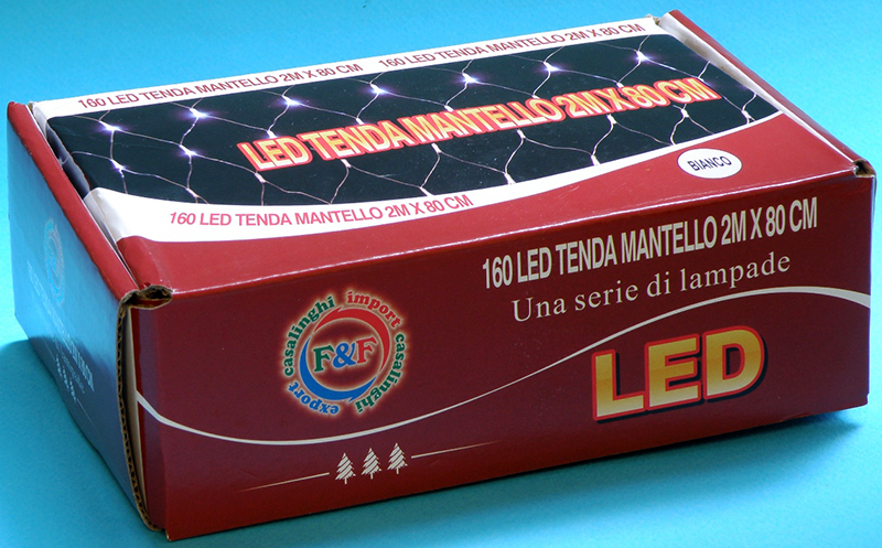 F&F — 160 LED TENDA MANTELLO 2M X 80 CM