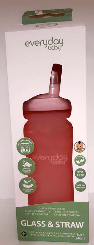 Everyday baby — Glass & Straw Bottle