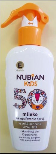 Nubian Kids — Mlieko na opaľovanie sprej