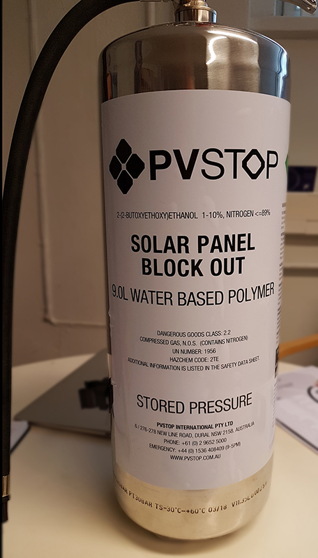 PVSTOP — Solar panel fire retardant