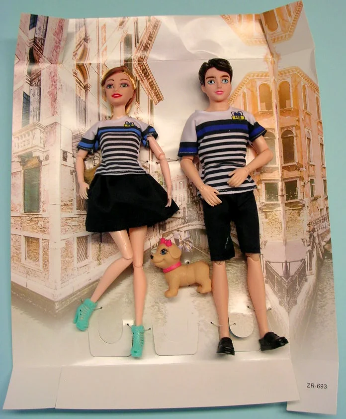 Elegant Girl/Charm Lovely Girl — Plastic doll set