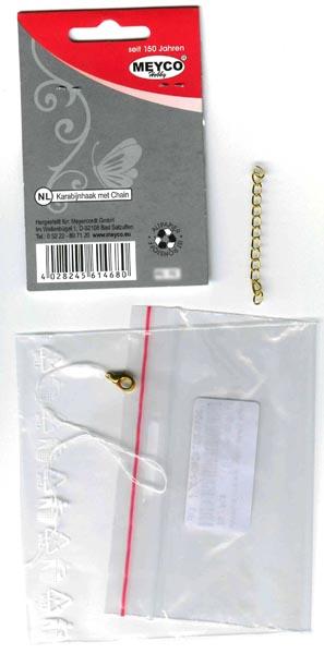 MEYCO (R) — Bastelschmuck - Karabinerhaken mit Kette