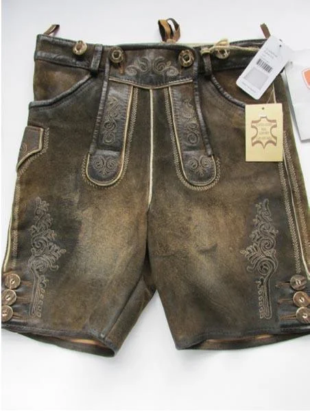 K-Lederhose Modell "Rafael Kid", Farbe "Nuss”
