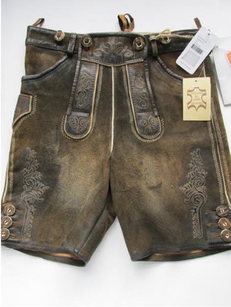 K-Lederhose Modell "Rafael Kid", Farbe "Nuss”