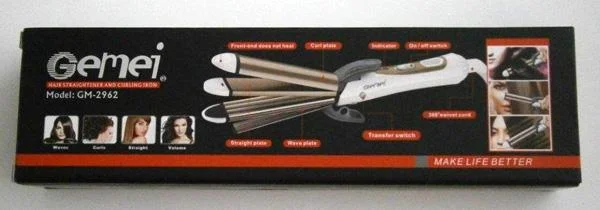 Gemei — Hair straightener and curling iron