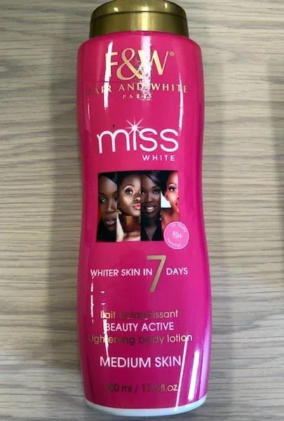 Fair and White, Miss White — Lait eclaircissant / Lightening body lotion
