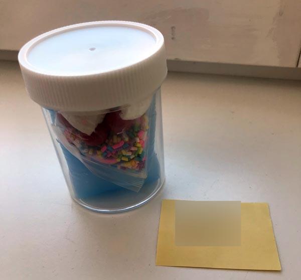 Blue slime with sprinkles