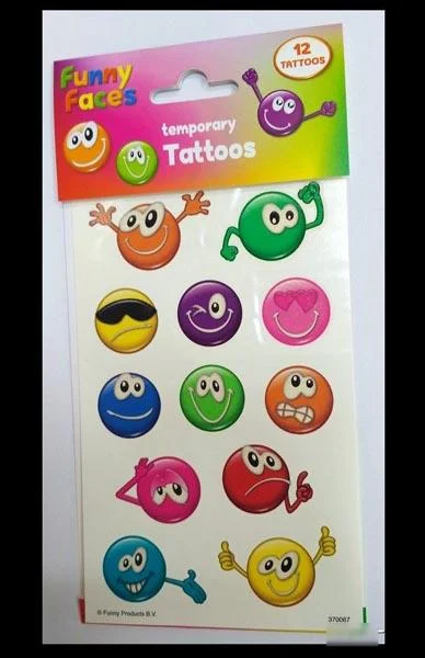 Funny Products — Funny Faces Temporary Tattoos