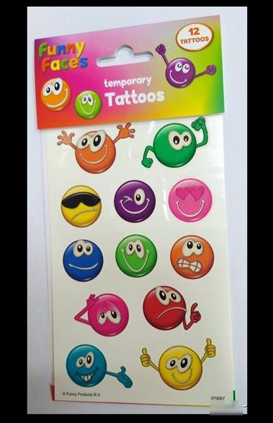 Funny Products — Funny Faces Temporary Tattoos