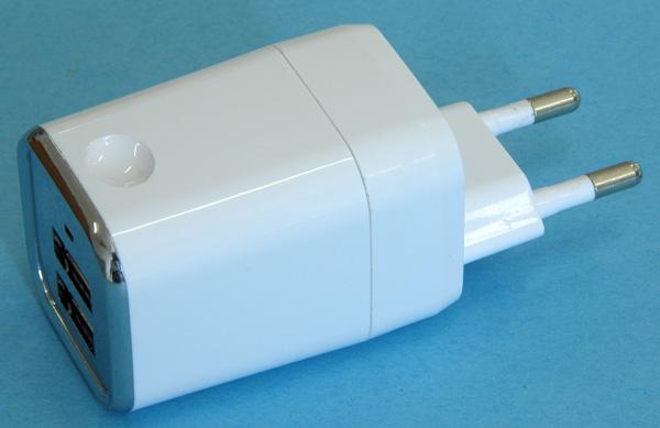 DOUBLE USB AC ADAPTER;  AC Charger With USB Slot