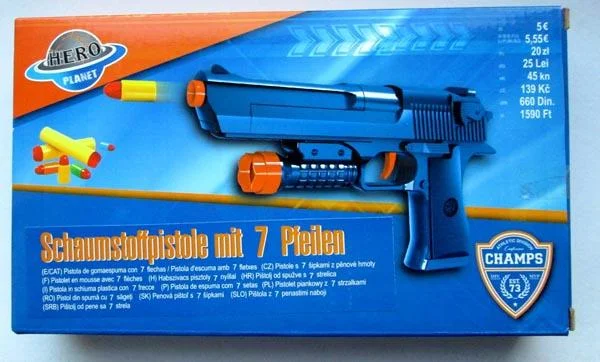 TEDI — Schaumstoffpistole mit 7 Pfeilen