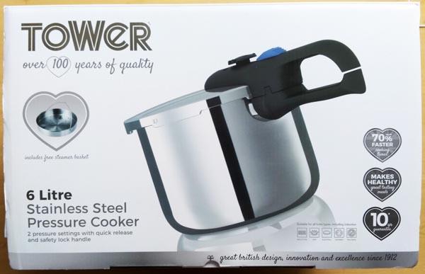 TOWER — 6Litre Stainless Steel Pressure Cooker